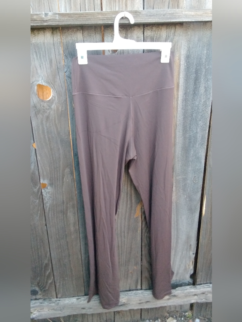 Sunzel Flare Yoga Pants Brown Womens XL Crosswaist - Picture 4 of 4